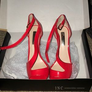 I•N•C bright red heels